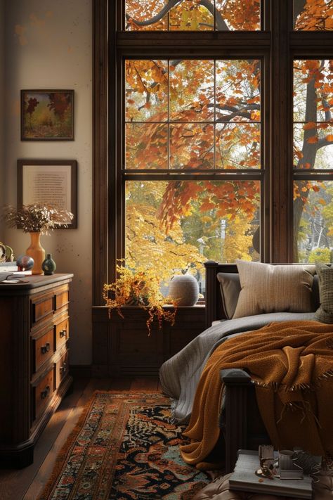 Fall House Interior, Autumnal Interiors, Cozy Fall Ideas, Fall Room Inspiration, Autumn Room Decor, Fall Interior Decor, Fall Refresh, Autumn Bedroom, Fall Bedroom Ideas