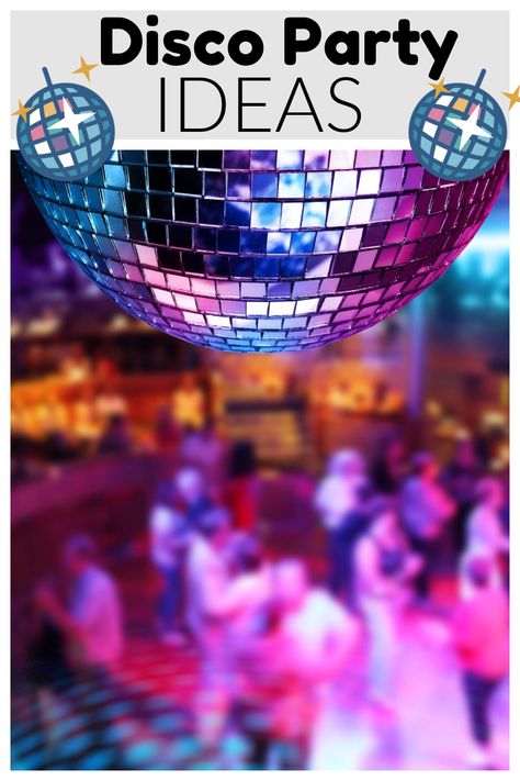 A collection of fun disco party ideas. From disco party decorations, disco food, activities and more ideas for your disco themed party. Disco Room Party, Dance Party Ideas Decoration, Disco Theme Party Activities, Disco Party Entertainment, Disco Birthday Party Activities, Home Disco Party, 70s Party Themes, Retro Party Decorations Ideas, 50th Birthday Disco Party Ideas