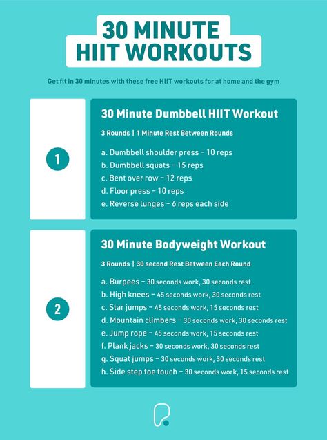 Get fit in 30 minutes with these 30 minute full body HIIT workouts. Build strength with our dumbbell HIIT workout or burn calories with our no equipment HIIT workout for at home.