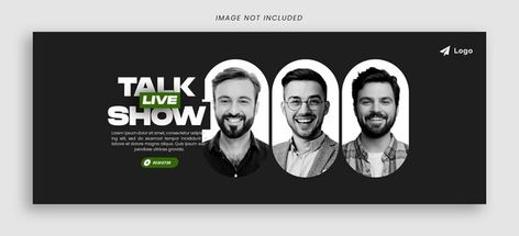 Talk show facebook cover design psd temp... | Premium Psd #Freepik #psd #conference #seminar #meeting #website-banner Cover Image Facebook, Facebook Cover Graphic Design, Facebook Cover Image, X Banner Design Ideas, Youtube Design Ideas, Talk Show Poster Design, Creative Banner Design Ideas, Website Banner Design Inspiration, Talk Show Poster