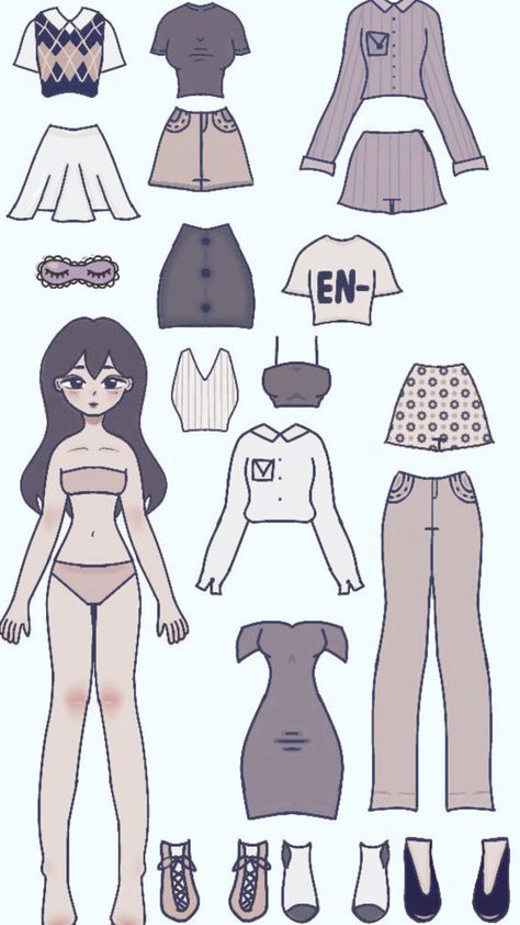 Paper Doll Printable Templates, Doll Drawing, Paper Dolls Clothing, Paper Dolls Diy, Paper Toys Template, Paper Doll House, Paper Doll Template, Easy Paper Crafts Diy, Clothing Design Sketches