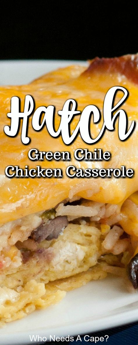 Hatch Green Chile Chicken Casserole will be a dinner that is a family favorite. Great for a large family or make two meals and freeze one for later! #chickencasserole #hatchgreenchile #comfortfoodrecipe Green Chile Chicken Casserole, Chile Chicken Casserole, Green Chili Chicken Enchilada Casserole, Green Chili Chicken Casserole, Green Chile Casserole, Hatch Green Chili Recipe, Green Chili Casserole, Hatch Chili Recipes, Hatch Chile Recipes