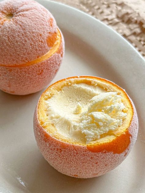 Orange Ice Cream Aesthetic, Ice Cream Aesthetic, Glutenfri Baking, Orange Ice Cream, Snacks Recipes, Food Inspo, Ice Creams, Cooking Ideas, Food Obsession