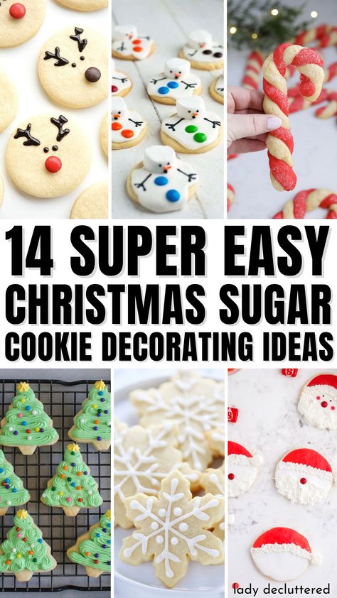 18 Super Easy Christmas Sugar Cookie Decorating Ideas Christmas Cookies Simple Decorated, Xmas Cookies Decorated Easy, Christmas Cookie Sugar Cookies, Decorating Christmas Cookies Easy, Sugar Cookie Recipes For Decorating, Cookie Decorating Simple, Decorated Christmas Cookies Easy, Sugar Cookie Christmas Cookies, Decorating Xmas Cookies