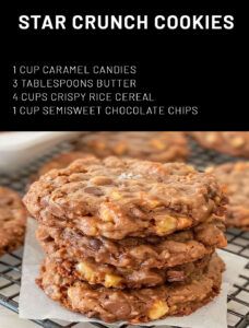 Star Crunch Cookies, Star Crunch, Crunch Cookies, Pecan Cobbler, How To Melt Caramel, Parchment Paper Baking, Pecan Cake, Caramel Candy, Bake Cookies