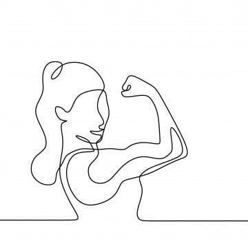 Strong Women Body Drawing, Strong Woman Silhouette, Fitness Line Art, Strong Woman Symbol, Fit Body Drawing, Strong Women Drawing, Fit Woman Silhouette, Strong Women Illustration, Strong Arm Drawing