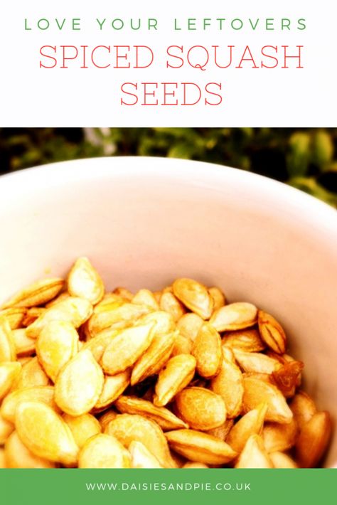 Make the most of the leftovers by turning squash seeds into a delicious spiced snack #frugal #vegansnack #vegan #snacks Roasted Butternut Squash Seeds, Roasted Squash Seeds, Butternut Squash Seeds, Squash Seeds, Vegan Snack, Roasted Squash, Seasonal Food, Roasted Butternut Squash, Easy Family Meals