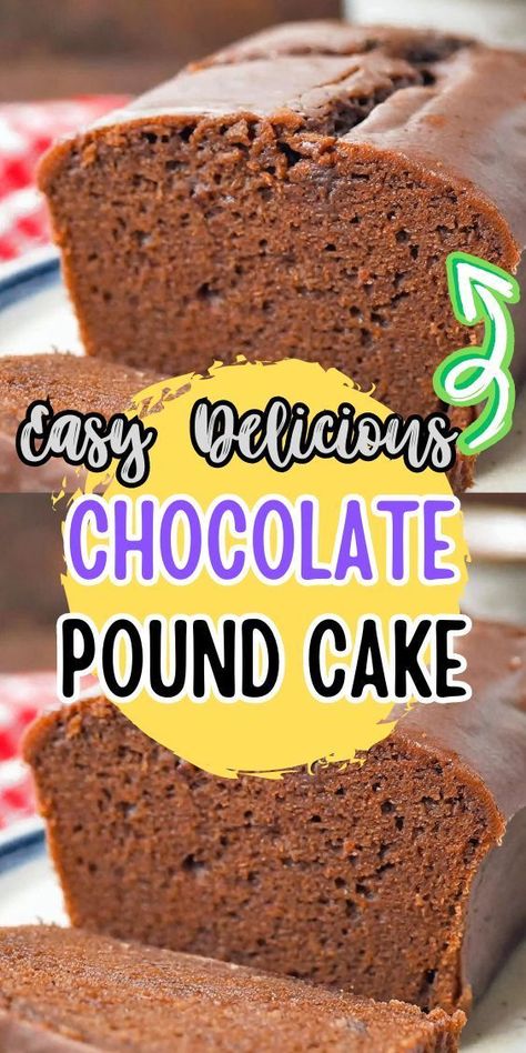 I absolutely love baking, and one of my all-time favorite recipes is a rich and decadent Chocolate Pound Cake. This delightful dessert is a chocolate lover’s dream come true! The recipe starts with the usual ingredients for a classic pound cake – butter, sugar, eggs, flour, and a touch of vanilla extract. Barbara Anderson, Peanut Butter Pound Cake, Classic Pound Cake, Chocolate Chip Pound Cake, Pound Cake Recipes Easy, Different Types Of Cakes, Chocolate Pound Cake, Oil Cake, Homemade Cake Recipes