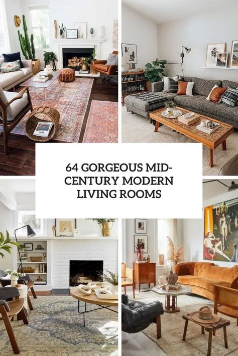 gorgeous mid century modern living rooms cover Mid Century Modern Living Room Decor, Mcm Living Room, Mid Century Modern Interior Design, Modern Boho Living Room, Mid Century Interior, Modern Rugs Living Room, Mid Century Modern Bedroom, Living Vintage, Mid Century Living