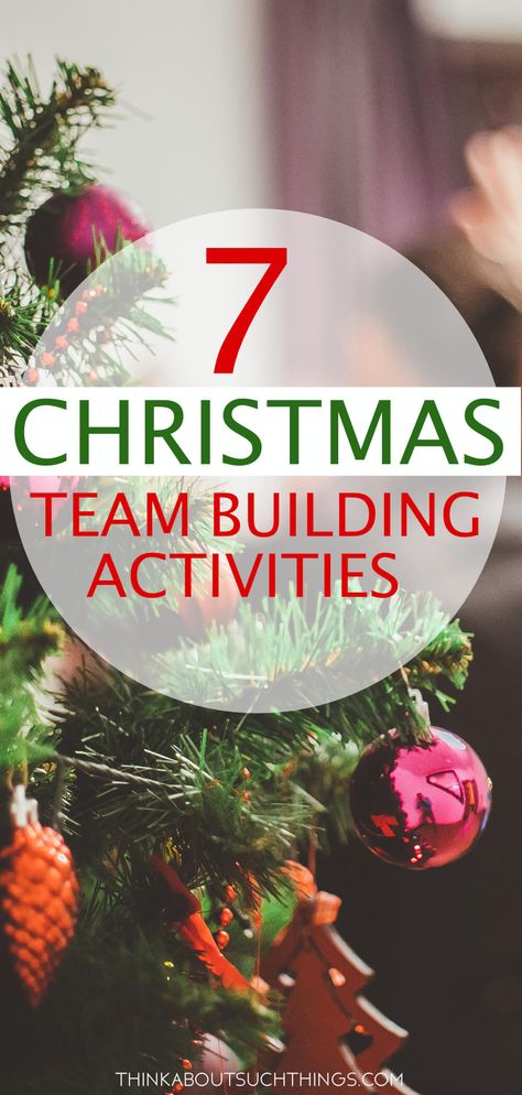 Are you need of some Christmas team building activities for your next event and meeting? Check out these 7 fun Holiday team building games! They are creative, fun and your team will LOVE them. It doesn't matter if your team is children, youth, adults, or office friends these Christmas team games will make your event! #christmasteambuilding #teambuilding #games #activities #holidays #leadership Christmas Team Building Activities, Christmas Team Building, Office Team Building, Teamwork Games, Work Team Building, Fun Team Building Activities, Team Builders, Team Meeting, Team Building Games