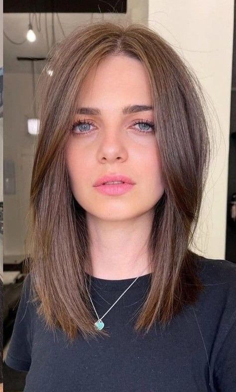 Forward Growing Hairstyles, Manon Mathews Hair, Face Framing Layers Shoulder Length Curtain Bangs, Kristin Cavallari Hair Straight, Haircut For Midsize Women, Clavicle Length Hair Straight, 2024 Hair Trends For Women Fine Hair, Layered Hair Medium Straight Shoulder Length With Curtain Bangs, Hair Cut2024