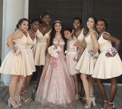 Quince Chambelanes Outfits Pink, Baile Sorpresa Outfits, Quinceanera Court Outfits, Quince Damas Dresses, Damas Outfits Quinceanera, Quinceanera Chambelanes Outfits, Baile Sorpresa Outfits Quinceanera, Surprise Dance Outfits Quinceanera, Quince Chambelanes Outfits