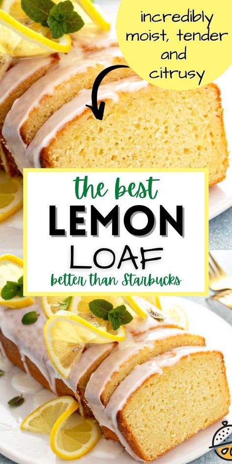 This light Lemon Loaf Cake drizzled with a sweet and tart lemon glaze has a tender buttery crumb and is full of bright citrus flavor. This easy loaf of quick bread is perfect for breakfast, a snack and even dessert. #cake #bread #lemon #lemonblossoms #easy #recipe Best Lemon Loaf, Lemon Bread Recipes, Lemon Loaf Recipe, Lemon Loaf Cake, Lemon Bread, Cake Bread, Lemon Dessert Recipes, Lemon Loaf, Resep Diet