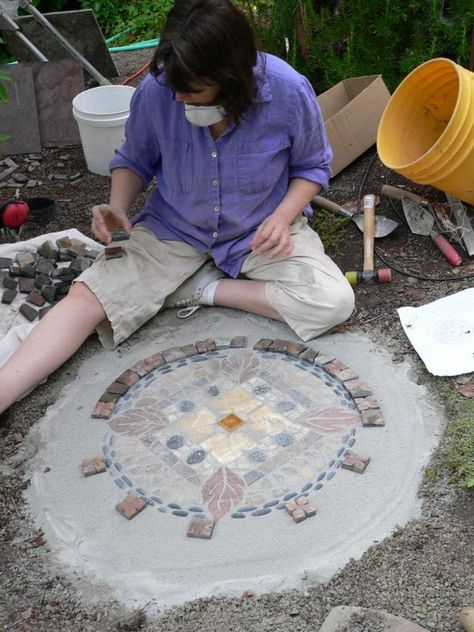 Create a low-cost, high-end-look garden mosaic with dry-concrete method - oregonlive.com