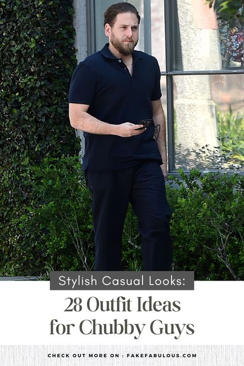 Embrace your curves with confidence using our 28 casual outfit ideas tailored for chubby guys. Discover how to select pieces that flatter your body type, blending comfort with style for everyday wear.  #PlusSizeMensFashion #ChubbyGuysStyle #CasualOutfitsMen #BigMensFashion #StylishPlussizeMen #ComfortableMenswear #FashionForChubbyGuys #SizeInclusiveStyle #CurvyMenFashion #BodyPositiveMenswear Heavier Mens Fashion Style, Casual Outfits For Men Over 50, Stocky Men Fashion Outfits, Dad Bod Outfits, Styles For Big Men, Chubby Boy Outfits, Outfits For Heavy Men, Chubby Men Outfits, Dad Bod Fashion