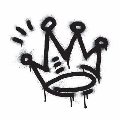 collection of Spray painted graffiti crown sign in black over white. Crown drip symbol. isolated on white background. vector illustration 22086811 Vector Art at Vecteezy Crown Graffiti Art, Dripping Art Drawing, Graffiti Crown Drawings, Graffiti Crown Tattoo, Black Spray Paint Ideas, Graffiti Art Black And White, Spray Paint Ideas Graffiti, Spray Paint Art Ideas, Crown Graphic Design