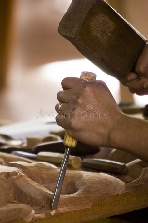 Chiseling Hands. Wood carver's hands at work using chisel and mallet , #Aff, #Wood, #carver, #Chiseling, #Hands, #chisel #ad Wood Chisel, Wood Carver, Wood Chips, Wood Carving Tools, Business Icons Design, Carving Tools, Wood Carving, Stock Images Free, Simple Designs