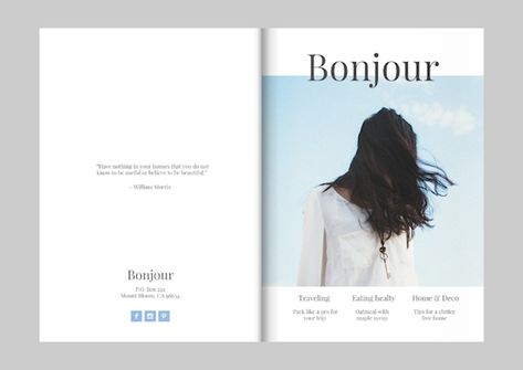 Design a magazine like Kinfolk – Free template edit online Magazine Back Cover Layout, Back Page Of Magazine, Magazine Back Page, Magazine Layout Design Cover, Lookbook Cover, Green Editorial, Booklet Cover Design, Magazine Back Cover, Magazine Design Cover