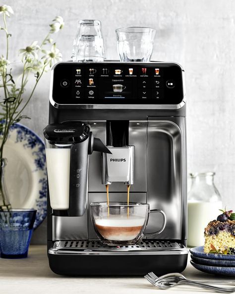 Wake up and smell the espresso ☕ Our brand-new Philips 5500 Fully Automatic Espresso Machine can make 20 full-flavored drinks, including iced, at the press of a button. In other words, your personal at-home barista. Head to our link in bio to snag yours today. Expensive Coffee Machine, Hanukah Menu, Coffee Making Machine, Iced Cappuccino, Iced Americano, Automatic Espresso Machine, Cheese Tasting, Automatic Coffee Machine, Coffee Carts