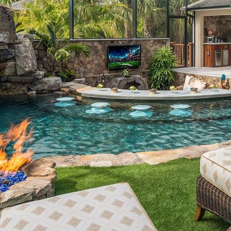 Luxury Pools, Insane Pools, Lazy River Pool, Hot Tub Swim Spa, Beach Entry Pool, Dream Backyard Pool, Lagoon Pool, Luxury Swimming Pools, Piscina Natural