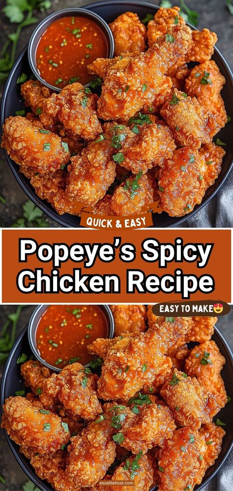 Everybody loves fried chicken, it’s a fact of life. But this one will make everybody love you too! Popeyes Chicken Recipe, Popeyes Spicy Chicken Recipe, Popeyes Fried Chicken, Best Fried Chicken Recipe, Fact Of Life, Popeyes Chicken, Spicy Fried Chicken, Spicy Chicken Recipes, Love You Too