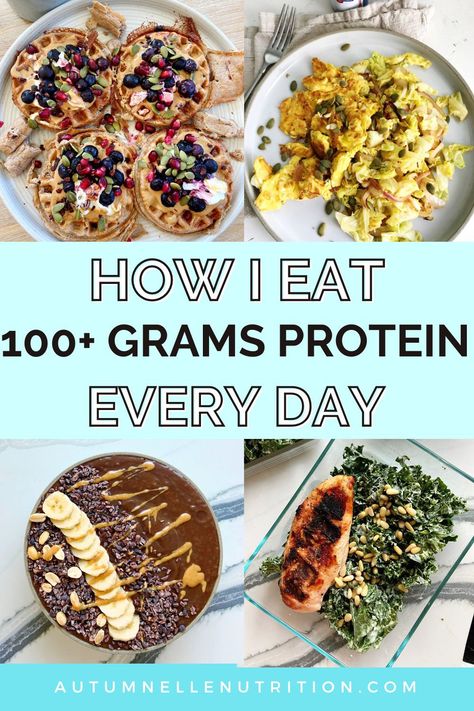 How I Eat 100+ Grams Protein Daily [+ Meal Examples] How To Get 30 Grams Of Protein, Protein Cheat Sheet Grams, Meals With 50 Grams Of Protein, What Does 100 Grams Of Protein Look Like, How To Add More Protein To Your Diet, 135 Grams Of Protein A Day, Protein Meals Build Muscle, High Protein Meal Plan, Protein Meal Plan