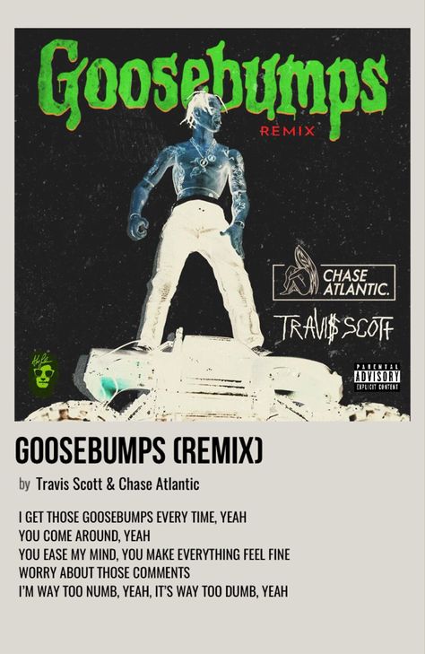 minimal polaroid song poster for goosebumps (remix) by travis scott & chase atlantic Chase Atlantic Poster Prints, Goosebumps Chase Atlantic, Chase Atlantic Album Cover, Chase Atlantic Polaroid Poster, Chase Atlantic Poster, Goosebumps Travis Scott, Travis Scott Poster, Travis Scott Aesthetic, Travis Scott Songs