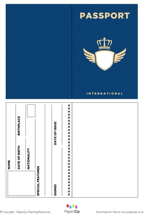 http://paperzip.co.uk/topics/geography/travel/passport-templates-for-kids Passport Template For Kids, Passport Kids Craft, Passport Crafts For Kids, Diy Passport, Elementary Activity, Buku Diy, Passports For Kids, Passport Template, Paper Doll Printable Templates