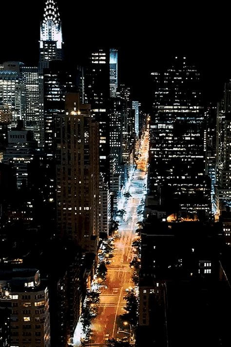 New York City Manhattan, Night Gif, City At Night, New York Photography, New York City Fc, City Wallpaper, Concrete Jungle, Aesthetic Gif, Night Aesthetic