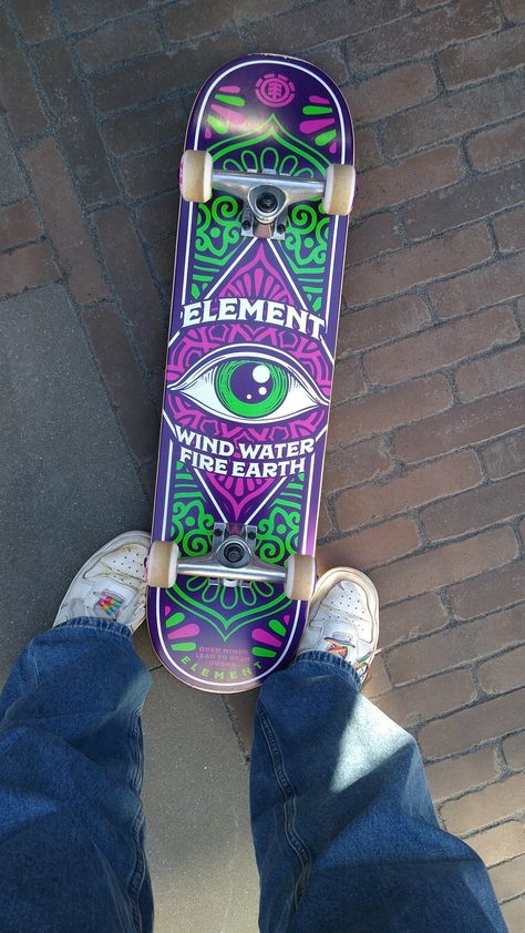 #purple #green #skate Skateboard Artwork, Skateboard Graphics, Skate Boards, Element Skateboards, Skateboard Aesthetic, Custom Skateboards, Cool Skateboards, Skateboard Design, Skate Decks