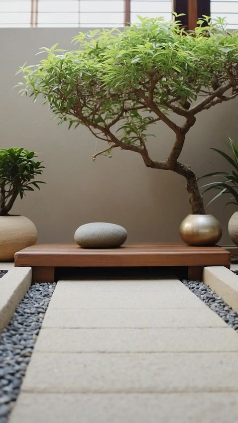 Transform Your Backyard: 15 Zen Garden Ideas for Ultimate Relaxation 43 Minimal Zen Garden, Modern Zen Garden Design, Japanese Garden Inspiration, Small Japanese Garden Diy, Asian Garden Backyard, Small Indoor Courtyard, Indoor Japanese Garden, Small Zen Garden Ideas, Small Japanese Garden Ideas