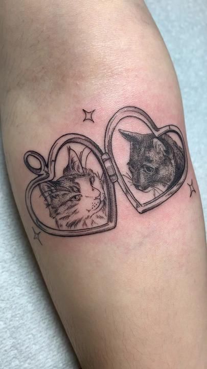 505 Tattoo, Aesthetic Tattoo Ideas, Locket Tattoos, Dainty Tattoos, Aesthetic Tattoo, Family Tattoos, Dream Tattoos, Cute Kitty, Dope Tattoos