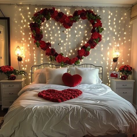 Hi Friends Some Surprise able Thing is waiting for you click on the given below link First Night Room Decoration Romantic, Romantic Room Aesthetic, Romance Room, Wedding Hotel Room, Beautiful Ceiling Designs, Bridal Room Decor, Room Surprise, Romantic Room Surprise, Rose Bed