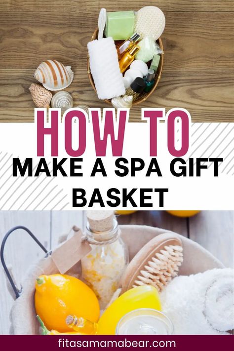 Bathroom Gifts Ideas, At Home Spa Basket Gift Ideas, Spa Gift Ideas Diy, Spa Night Gift Basket Ideas, Spa Day Goodie Bags Gift Ideas, Homemade Spa Day Diy, Spa Theme Gift Basket Ideas, Beach Spa Gift Basket, At Home Spa Gift Basket