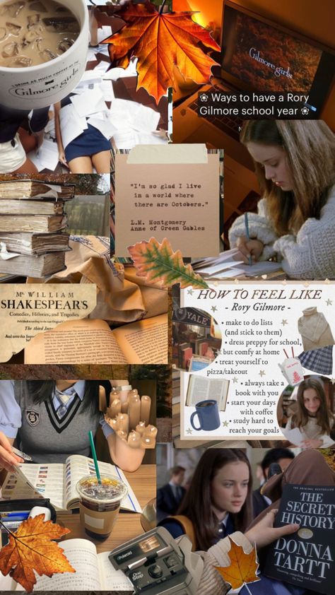 romanticizing fall semester #collage #aesthetic #rorygilmore #gilmoregirls #privateschool #college #academia #autumn School Aesthetic Quotes, Productive Fall Aesthetic, Autumn College Aesthetic, New Semester Aesthetic, Academic Autumn Aesthetic, Romanticizing Fall Aesthetic, Fall Semester Vision Board, Autumn Aesthetic School, Fall Semester College Aesthetic