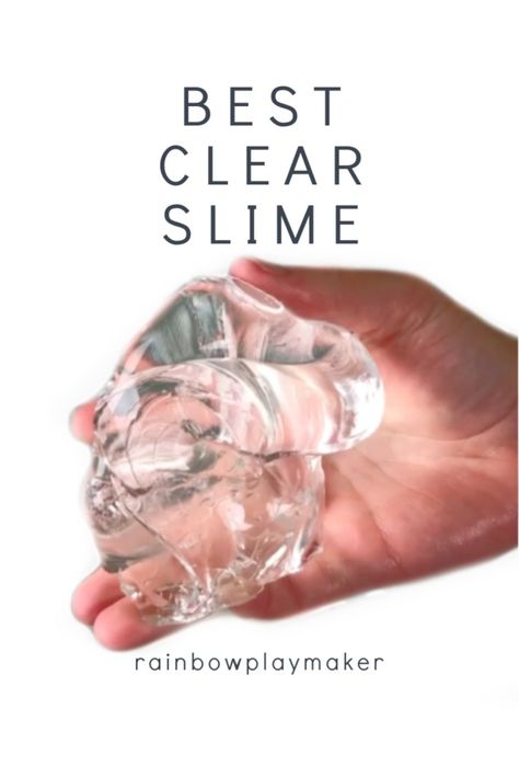 HOW TO MAKE THE BEST CLEAR SLIME - Slime Recipe Clear, Diy Clear Slime, Crafts Slime, Cool Slime Recipes, Clear Glue Slime, Making Fluffy Slime, Slime No Glue, Easy Slime Recipe, Slime Time