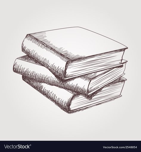 Books Stacked, To Draw, Sketch, Black And White, Books, White, Black, Art