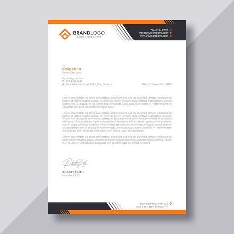 Letter Heads Design Creative, Free Letterhead Template Word, Letterhead Designs, Letterhead Examples, Letter Heads, Professional Letterhead Template, Stationery Design Inspiration, Letterhead Template Word, Free Letterhead Templates