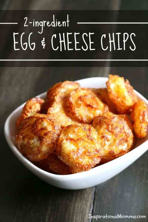 2-Ingredient Egg & Cheese Chips Easy Low Carb Snacks, Two Ingredient, Egg Fast, Cheese Chips, Egg Cheese, Boiled Egg Diet Plan, Egg And Cheese, Boiled Egg Diet, Party Appetizer