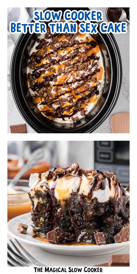 Baking In Slow Cooker, Baking In Crockpot, Heaven In A Crockpot Dessert, Cake Crockpot Recipes, Thanksgiving Desserts Easy Crockpot, Easy Crockpot Cake Recipes, Easy Desserts Crockpot, 2quart Crockpot Recipes, Dump And Go Crockpot Desserts