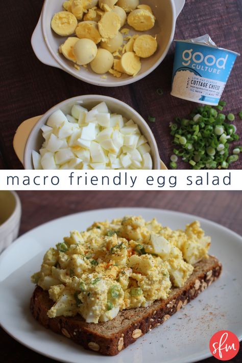 Stay Fit Mom Egg Salad, Healthy High Protein Egg Salad, Macro Friendly Egg Salad, Stay Fit Mom Breakfast Recipes, Bariatric Egg Salad, Macro Friendly Summer Recipes, Breakfast Egg Salad, Macros Friendly Recipes, Clean Eating High Protein Recipes