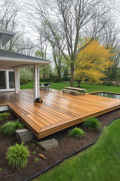 6 floating deck ideas Small Backyard Decks, Pool Pavilion, Deck Designs Backyard, Backyard Pavilion, Backyard Remodel, Decks Backyard, Backyard Deck, Outdoor Decor Backyard, Deck Ideas