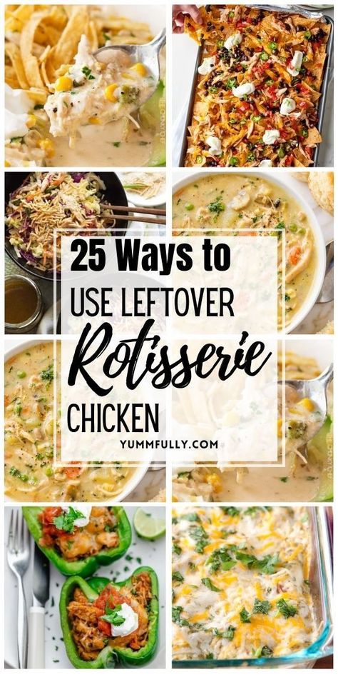 If you want to transform leftover rotisserie chicken into weeknight dinners, these recipes provide a delicious second act for your savory poultry remnants. From hearty salads to savory wraps, soups, and entrees, these recipes ingeniously repurpose rotisserie chicken, offering a convenient and tasty solution to minimize food waste. Chicken Supper Ideas, Costco Rotisserie Chicken Recipe, Rotisserie Chicken Uses, Leftover Chicken Recipes Easy, Rotisserie Chicken Recipes Leftover, Rotisserie Chicken Recipe, Costco Rotisserie Chicken, Recipes Using Rotisserie Chicken, Costco Chicken