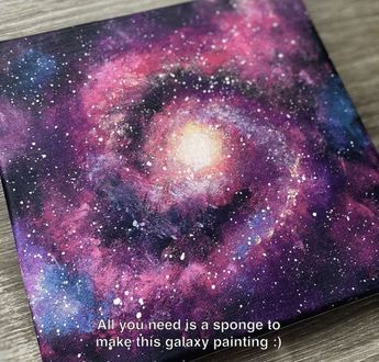 Acrylic Universe Painting, Painting Space Ideas, Space Painting On Canvas, Space Related Paintings, Step By Step Galaxy Painting, Space Paintings Acrylic, How To Paint A Galaxy Acrylic, How To Make Galaxy Painting, Galaxy Art Tutorial