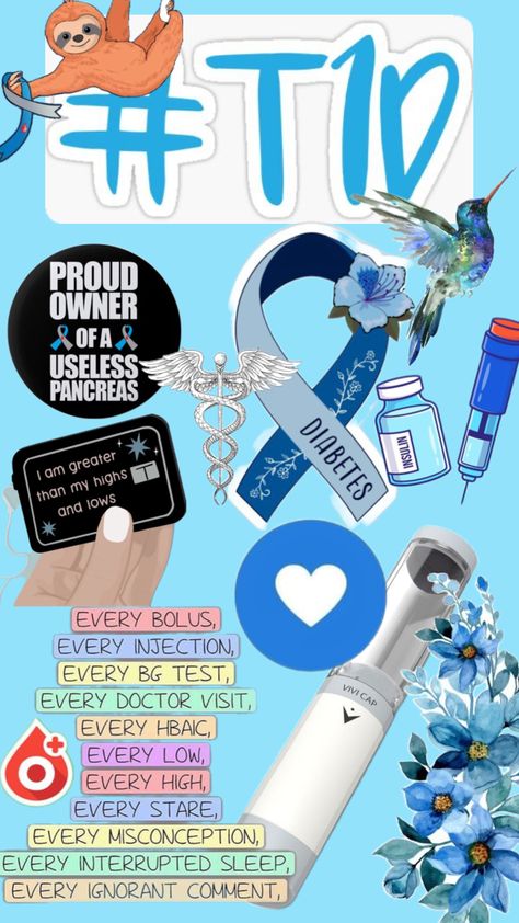 #t1d T1d Aesthetic, Health Awareness Poster, T1d Awareness, Unique Iphone Wallpaper, Awareness Poster, 1 Aesthetic, Sticker Ideas, Type One, Health Awareness