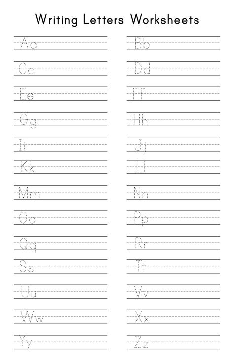 Kindergarten Writing Letters Worksheets Writing Letters For Kindergarten, Practicing Writing Letters, Practice Letter Writing, Free Letter Practice Printables, Abc Writing Worksheets, Writing Capital Letters Worksheet, Abc Worksheets Preschool Handwriting Practice, Penmanship Worksheets Free Printable, Alphabet Writing Worksheets Kindergarten