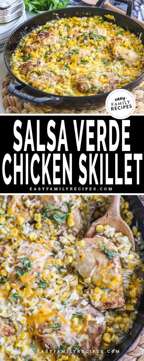 Salsa Verde Stuffed Peppers, Things To Make With Salsa Verde, Instant Pot Salsa Verde Chicken And Rice, One Pan Salsa Verde Shrimp And Rice, Chicken With Green Salsa, Salsa Verde Recipes Meals, What To Make With Salsa Verde, Chicken Salsa Rice, Tomatillo Salsa Verde Chicken