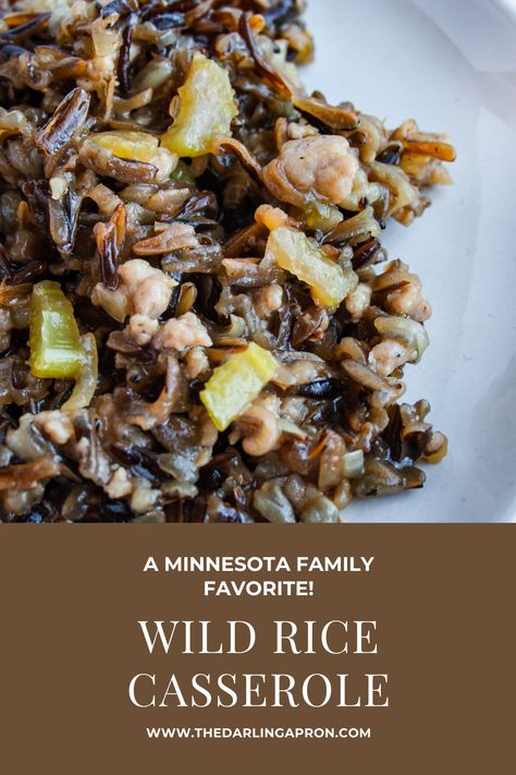 Pork And Wild Rice Casserole, Wild Rice Hotdish Chicken, Wild Brown Rice Recipes, Wild Rice Freezer Meal, Recipes Using Cooked Wild Rice, Venison Wild Rice Casserole, Recipes For Wild Rice, Sausage And Wild Rice Hot Dish, Chicken Wild Rice Hotdish Recipes