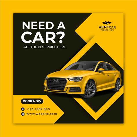 Illustrator Social Media Post, Car Advertisement Poster, New Social Media Design, Social Media Posts Design Ideas, Rent Car Design, Social Media Post Design Graphics, Social Media Poster Design Ideas, Car Ads Design, Car Social Media Post Design