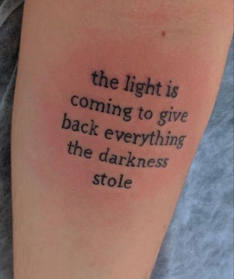 Past Self Tattoo, The Light Is Coming Tattoo, Burn Your Past Tattoo, There Is No End To Your Light Tattoo, Look For The Light Tattoo Tlou, You Vs You Tattoo, Never Doubt Your Light Tattoo, In Another Life Tattoo, “all Lights Turned Off Can Be Turned On” Tattoo